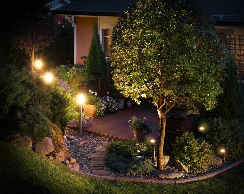 Outdoor landscape lighting installed in Central Florida